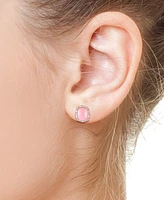 Effy Pink Opal (3-1/2 ct. t.w.) & Diamond (1/4 ct. t.w.) Stud Earrings in 14k Rose Gold