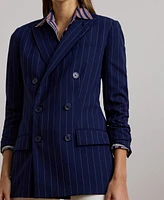 Lauren Ralph Women's Pinstripe Double-Breasted Twill Blazer