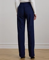 Lauren Ralph Women's Pinstripe Wool-Blend Twill Pants