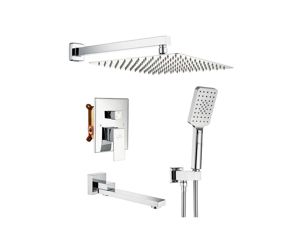 Casainc Pressure Balanced Tub and Shower Faucet with Rough in Valve