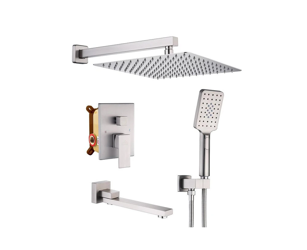 Casainc Pressure Balanced Tub and Shower Faucet with Rough Valve