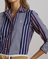 Lauren Ralph Women's Classic-Fit Striped Broadcloth Shirt