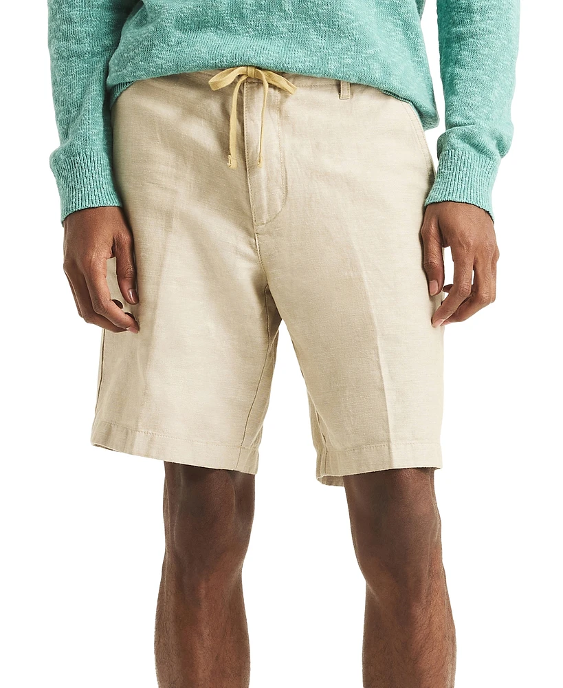 Nautica Men's 8-1/2" Drawstring Linen Shorts