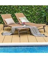 Inolait 2-Person Patio Chaise Lounge with Middle Panel