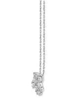 Diamond Starburst 18" Pendant Necklace (1/2 ct. t.w.) in Sterling Silver