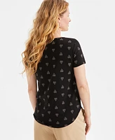 Style & Co Women's Printed Short-Sleeve T-Shirt, Exclusively at Macy's