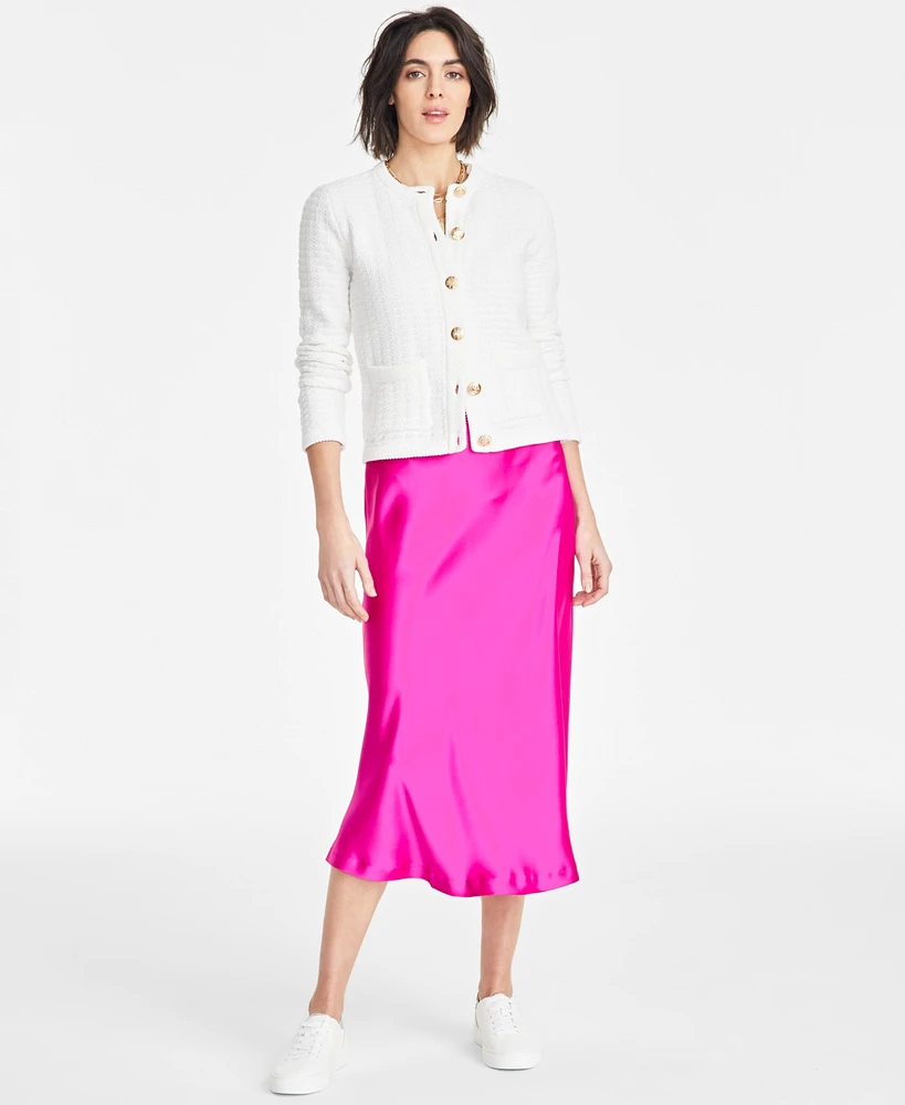 On 34th Women's A-Line Satin Slip Skirt, Exclusively at Macy's