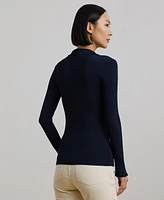 Lauren Ralph Women's Rib-Knit Polo Sweater