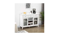 Slickblue Elegant White Kitchen Sideboard & Storage Cabinet – Stylish Coffee Bar Cabinet