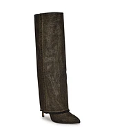 Nine West Women's Rhoree Pointy Toe Stiletto Heel Knee High Boots