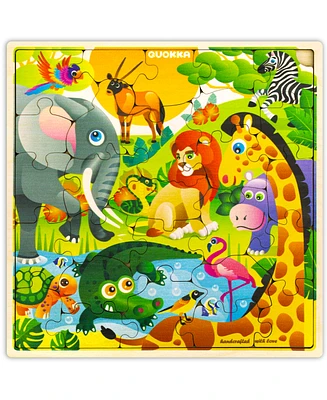 Quokka 28 Pieces Wooden Toddlers Puzzles for Ages 3-5 – Animal Toys