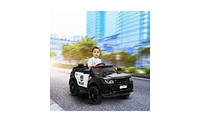 Slickblue 12V Kids Police Ride-On Car: Electric Vehicle with 2.4G Remote Control, Led Lights, Music, and Horn