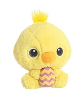 Aurora Small Flower Chick Spring Vibrant Plush Toy Yellow 6"