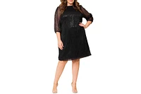 Kiyonna Plus Sequin Splendor Shift Dress