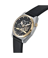 Heritor Automatic Amadeus Semi-Skeleton Leather-Band Watch