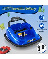 Hongge 12V Kids' Bumper Car with Remote Control and 360° Spin Rotation