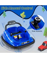 Hongge 12V Kids Bumper Car Ride on Toy with Remote Control and 360 Degree Spin Rotation