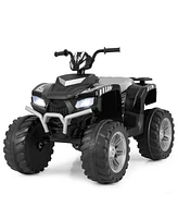 Hongge 24V Kids Ride-On Electric Atv with Wireless Connection for Toddlers 3-8 Years Old-Black