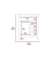 Depot E-shop Mojito Bar Cabinet, Six Built-in Wine Rack, One Open Drawer, Shelf