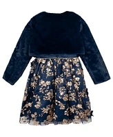 Rare Editions Big Girls Mesh Social Dress, 2-Piece Set