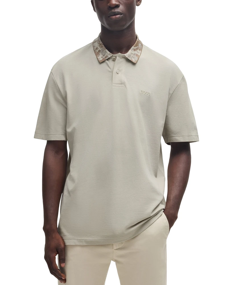 Boss by Hugo Men's Jungle-Artwork Pique Polo