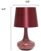 Creekwood Home 14.17" Patchwork Crystal Glass Table Lamp