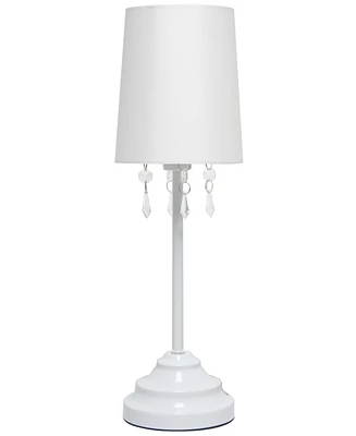 Creekwood Home 17.25" Contemporary Crystal Droplet Table Lamp