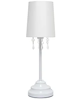 Creekwood Home 17.25" Contemporary Crystal Droplet Table Lamp
