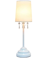 Creekwood Home 17.25" Contemporary Crystal Droplet Table Lamp