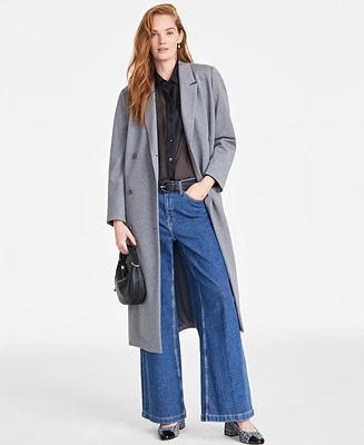 On 34th Women's Double-Breasted Duster Coat, Exclusively at Macy's