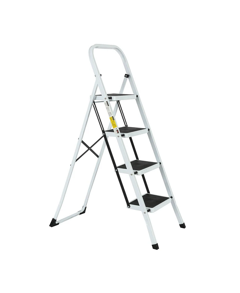 Flynama 4 Step Ladder Folding Step Stool , Lightweight Step Stools for Adults with Anti