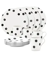 kate spade new york all in good taste Deco Dot 12-Pc. Set, Service for 4