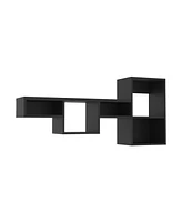 Depot E-Shop Norman Shelf, 7 Shelves, Black