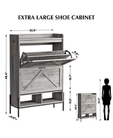 gaomon Shoe Cabinet with 2 Flip