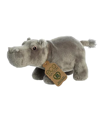 Aurora Medium Hippopotamus Eco Nation Eco-Friendly Plush Toy Gray 10.5"