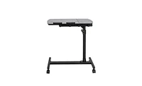 Slickblue Four-Wheel Multifunctional Black Computer Desk with Flat Surface and Lifting Mechanism for Versatile Use