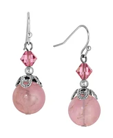 2028 Acrylic Bead Crystal Drop Earrings