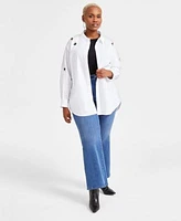 I.N.C. International Concepts Plus Size Star Cutout Shirt Bootcut Jeans Exclusively At Macys