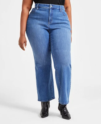 I.n.c. International Concepts Plus Mid-Rise Bootcut Jeans, Exclusively at Macy's