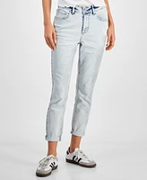 Indigo Rein Juniors' Mid-Rise Light-Wash Cropped Jeans