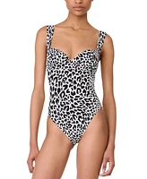 Kate Spade New York Women's Shirred Strap One-Piece Swimsuit