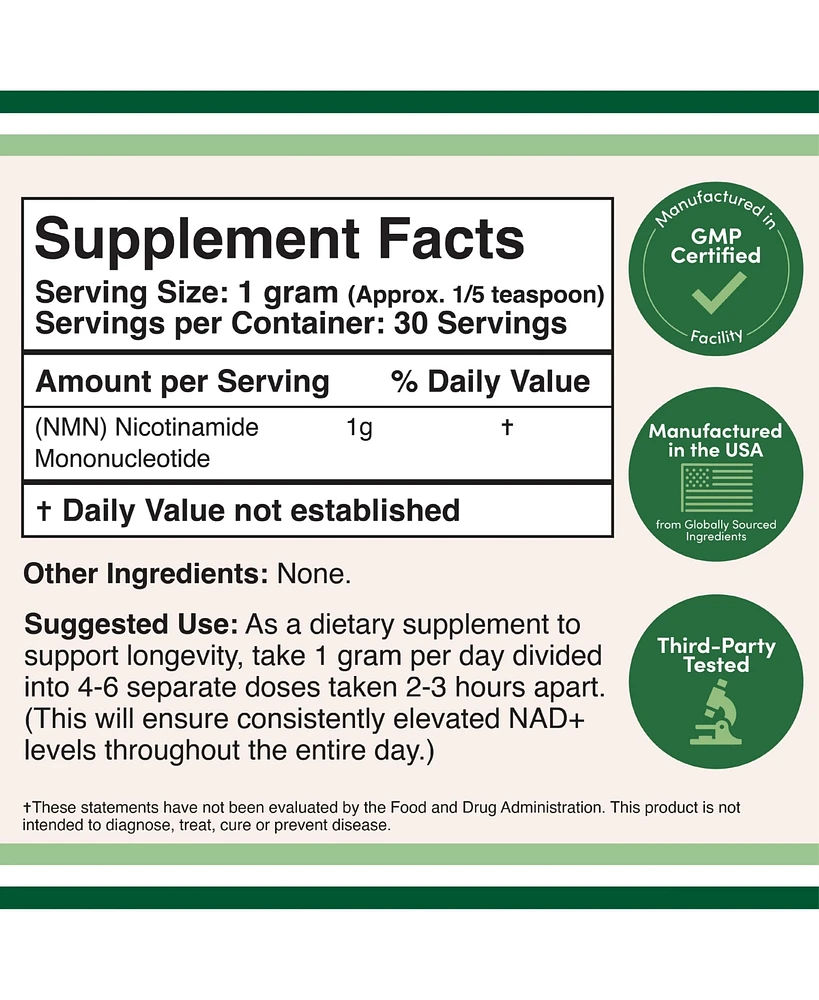 Double Wood Supplements Nmn Bulk Powder
