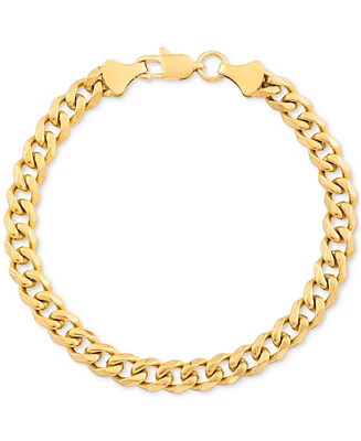 Legacy for Men by Simone I. Smith Men's Curb Link Chain Bracelet in Gold-Tone Ion-Plated Stainless Steel