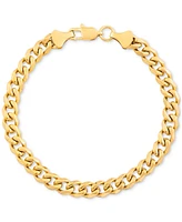 Legacy for Men by Simone I. Smith Men's Curb Link Chain Bracelet in Gold-Tone Ion-Plated Stainless Steel