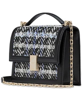 kate spade new york Deco Plaid Tweed Small Chain Shoulder Bag