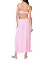 Kate Spade New York Womens Striped Balconette Underwire Bikini Top Side Tie Cover Up Skirt