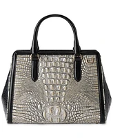 Brahmin Finley Azurine Large Leather Satchel