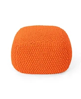 Hollis Knitted Cotton Pouf Cube 20 X 20 X 16 Pouf