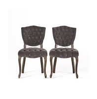 Kd Tufted Chair (Wthr)(Set Of 2)