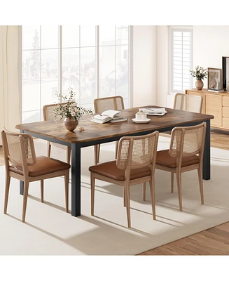 gaomon Industrial Dining Table for 68 People, 78.7" Long Kitchen Table, Wood Dining Table